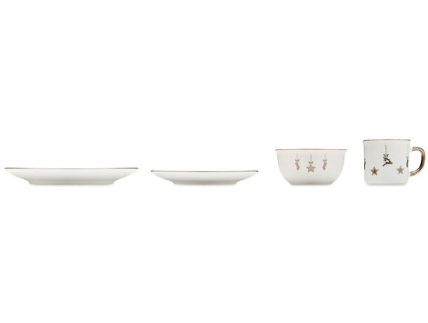 Set de cerámica de 4 piezas Eramik Blanco detalle 4