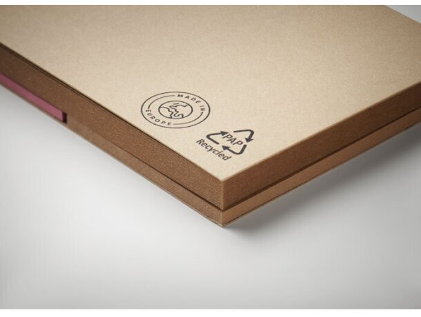Bloc de notas adhesivas de colores papel reciclado Beige detalle 4