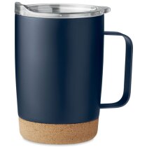 Taza térmica con base de corcho y tapa deslizante acero inoxidable 300ml