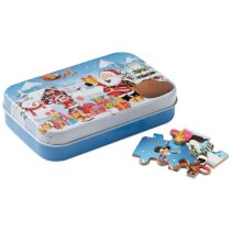 Puzzle Pazuru navidad 60 piezas madera caja lata