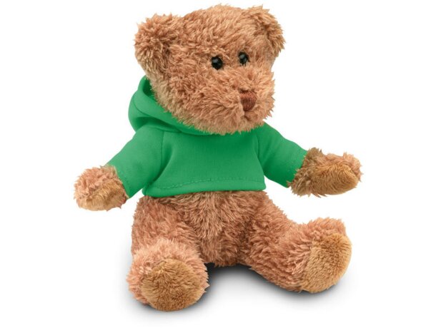 Peluche oso con sudadera Johnny Verde detalle 2