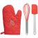 Juego utensilios para hornear Dateki Rojo detalle 5