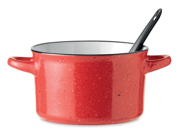 Tazón cerámica vintage 550 ml Piga Bowl Rojo detalle 7