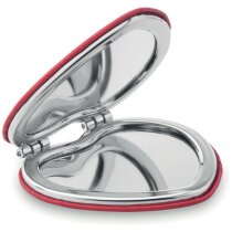 Espejo para boda con logo Glow Heart doble con cierre magnético en PU