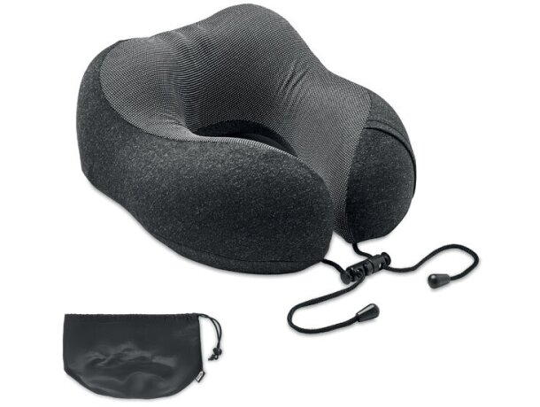 Almohada de viaje para propaganda en tela catiónica Bantal Gris oscuro detalle 5