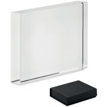 Trofeo cuadrado cristal transparente BLO 9x12
