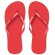 Chanclas de playa con tiras de pvc personalizada roja