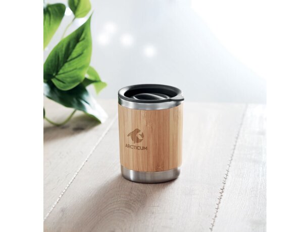 Vaso de acero inox. Lokka Madera detalle 4