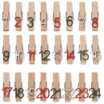 Set cal. adviento 24 clips Clipy Set cal. adviento 24 clips Clipy