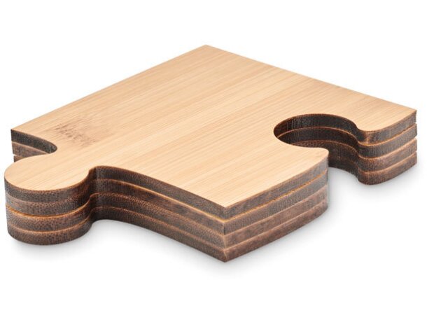 Set de posavasos de madera 4 piezas Madera detalle 1