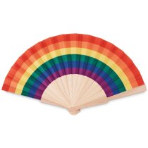 Abanico de madera Rainbow Bowfan personalizado