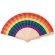 Abanico de madera Rainbow Bowfan plata