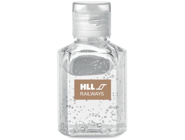 Gel de manos 30ml sin alcohol publicitario Violeta detalle 2