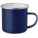 Taza de metal esmaltado 350 ml Plateado Azul