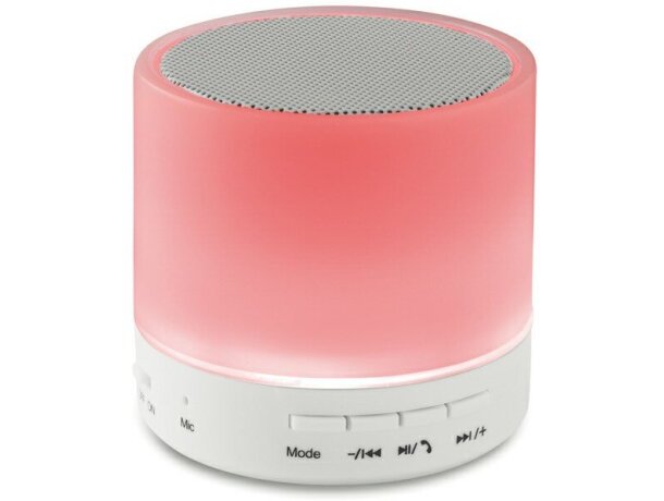 Altavoz circular con bluetooth y luces led con logo