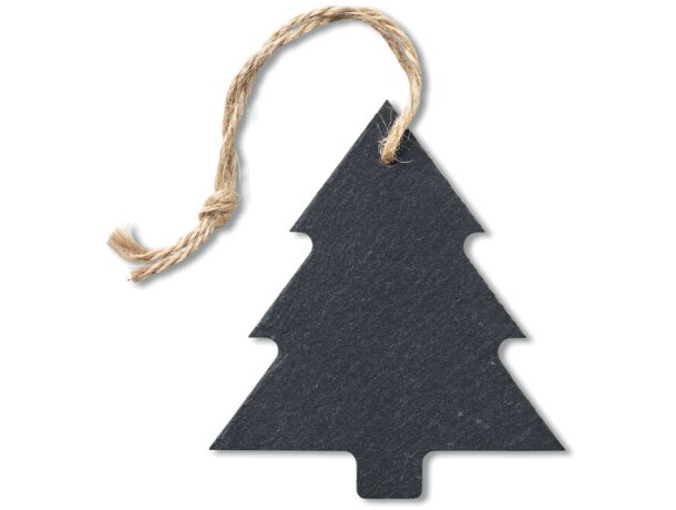 Adorno de árbol de navidad con colgador Slatetree de pizarra Negro detalle 2
