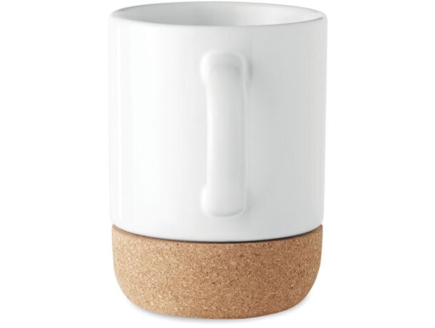 Tazas de cerámica con base de corcho tamaño grande 300 ml Blanco detalle 2