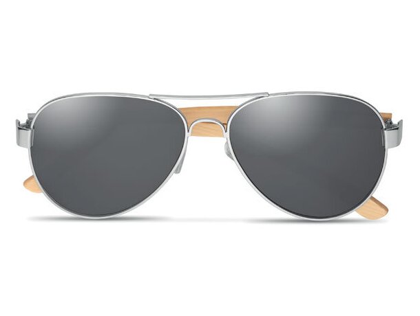 Gafas de sol personalizadas con uv400 bambu Honiara Negro detalle 2