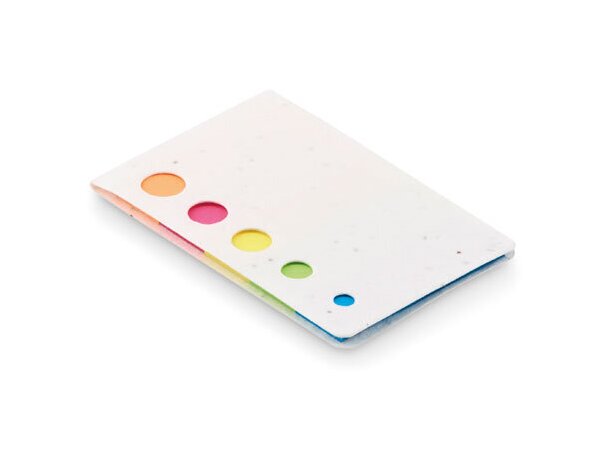 Notas adhesivas personalizables con tapa con semillas Memo Seed Blanco detalle 2
