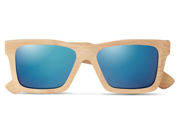 Gafas de sol para merchandising de lentes de espejo bambu Madera detalle 3