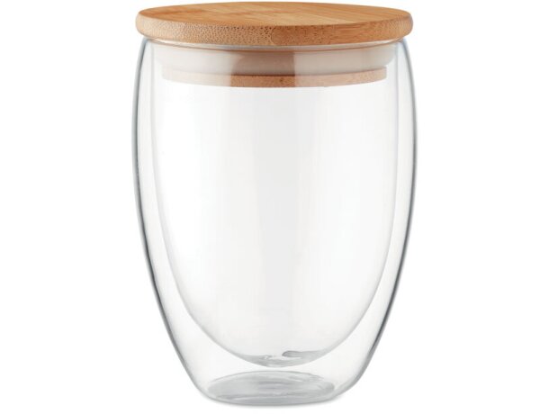 Vaso cristal doble capa 350 ml Tirana Medium grabado