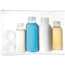 Neceser con envases para viaje personalizado violeta Neceser con envases para viaje personalizado violeta