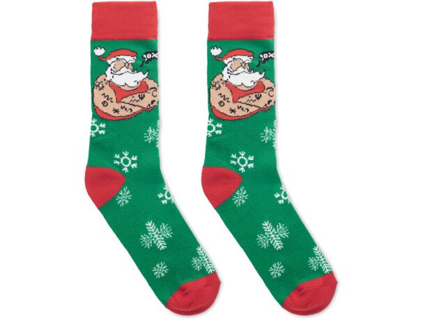 Par de calcetines de Navidad M Joyful M Verde detalle 10