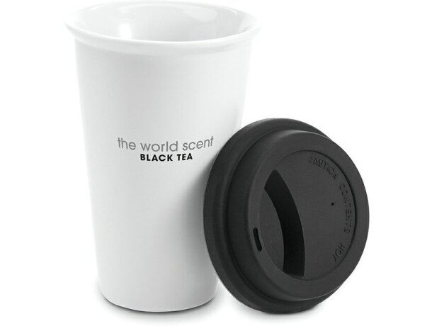 Vaso de plástico con tapa de doble pared con logo