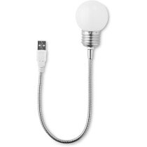 Lámpara con usb flexible personalizada blanca Lámpara con usb flexible personalizada blanca
