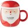 Tazas de merchandising con tapa y decoración de papa noel cerámica Rojo detalle 5