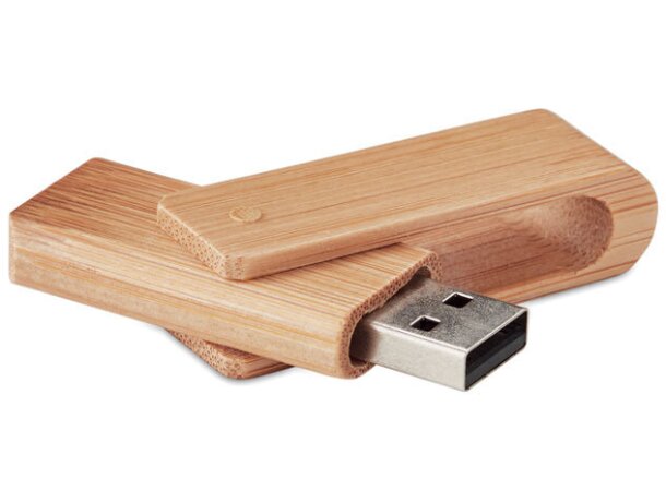 USB 16GB bambú Madera detalle 3