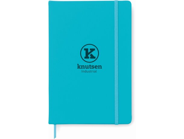 Cuaderno tamaño A6 con hojas rayadas azul knutsen industrial
