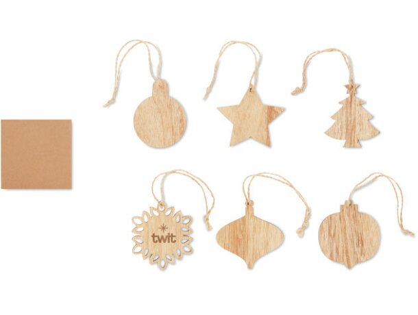 Adornos navideños de madera chriset hechos a mano con amor Madera detalle 5