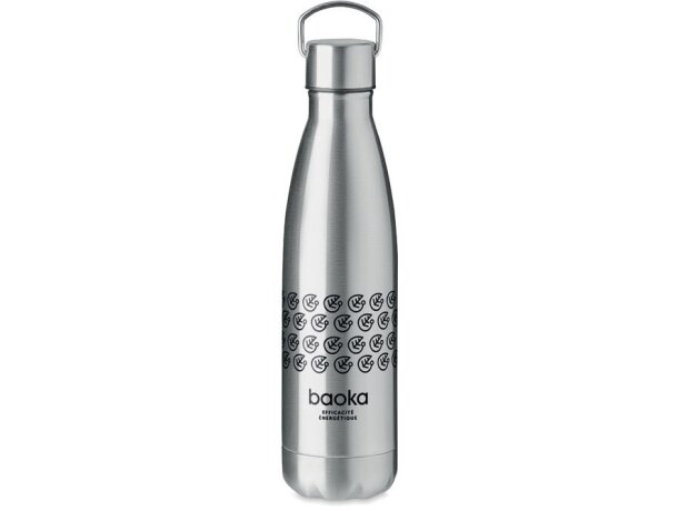 Botella térmica personalizable anti fugas acero Arctic 500 ml Plateado mate detalle 2