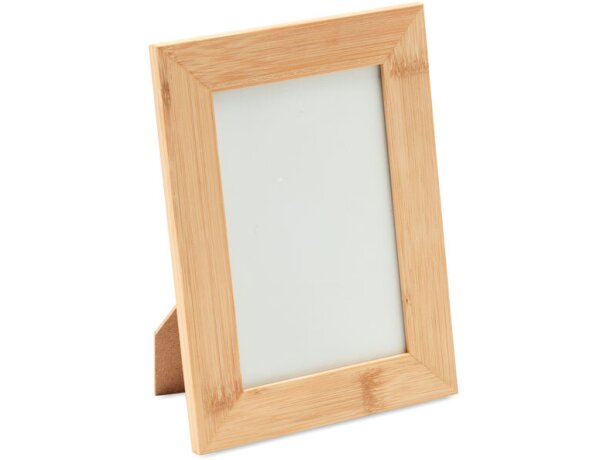 Portafotos Gazo bambú natural 15x10 cm multifunción sostenible Madera detalle 8