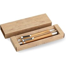 Set bambú con bolígrafo táctil y lápiz automático