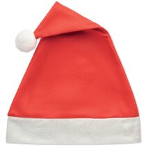Gorro de papa noel con logo color rojo de fieltro reciclado