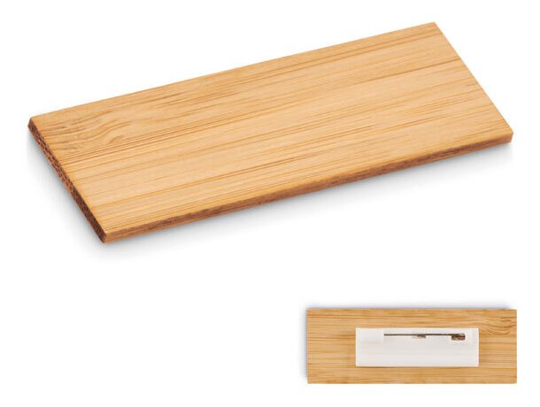 Porta credencial personalizada para ecológica de madera Deri Madera detalle 3