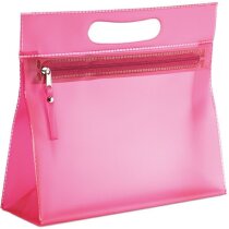 Neceser transparente con asa integrada personalizado negro Neceser transparente con asa integrada personalizado negro