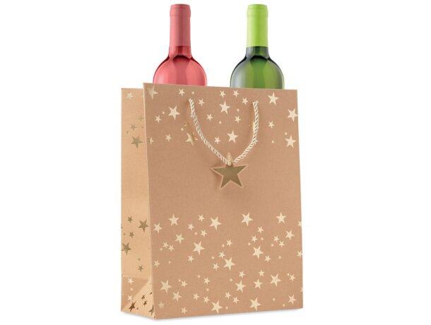 Bolsa regalo personalizada papel craft 250 g/m2 Sparkle Dorado detalle 16