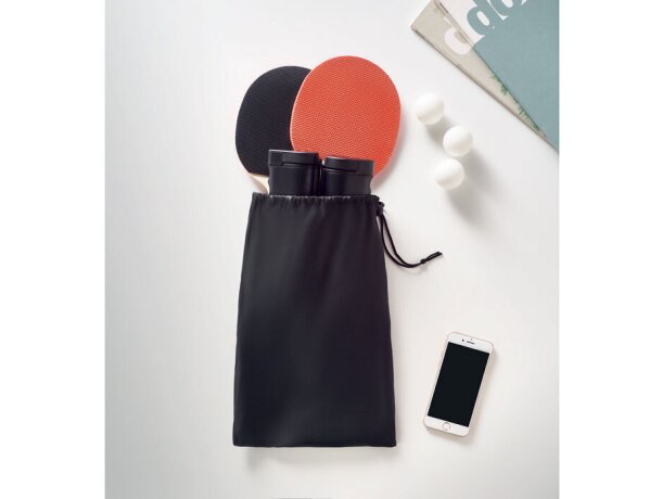 Conjunto de tenis de mesa Ping Pong Negro detalle 4