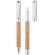 Set bolígrafo y roller barato metálicos tinta 2 colores Quercus Madera detalle 2
