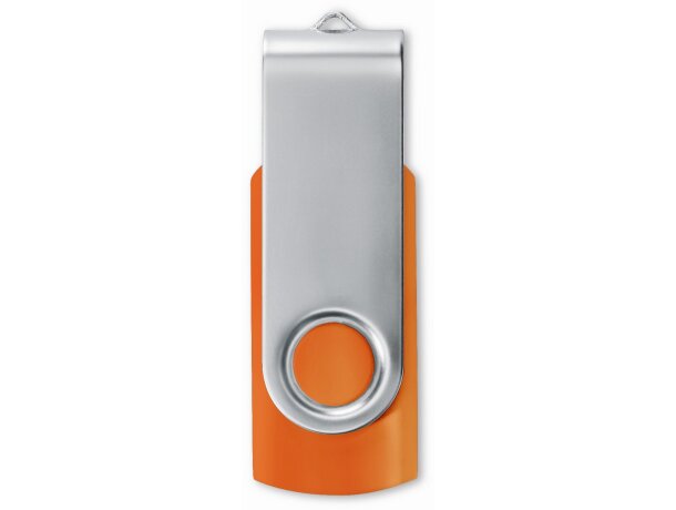 USB giratorio personalizado y económico Techmate naranja
