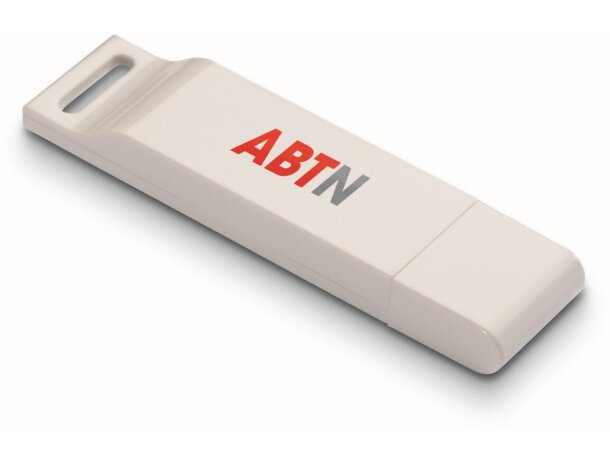 USB plano 16GB personalizado para conferencias y eventos blanco