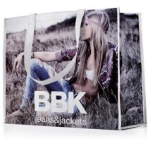 Bolsa compra personalizada horizontal laminado 120g asas largas 42x32