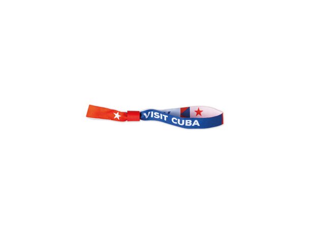 Pulsera de poliéster con logo tejido