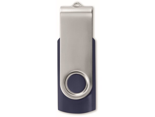USB giratorio personalizado y económico Techmate azul