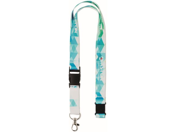 Lanyard sublimación con hebilla de plástico.