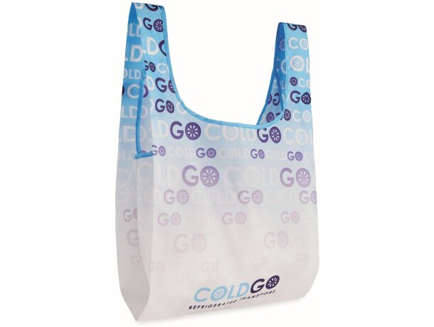 Bolsa de compra plegable con bolsillo interior plateado
