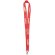 Lanyard de poliéster fino con diseño de lámina metálica rojo transparente